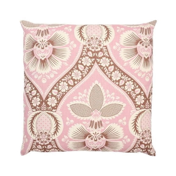MDR Trading Inc. HU-FL2020TW05OP Taupe Patterns On Pink With Polyester Insert Pillow