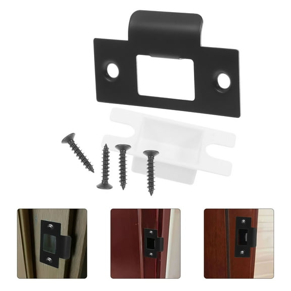 NICERIO 1 Set Door Strike Plate Large Hole for Locking Mechanism Installation