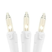 Novelty Lights Clear 50 Light Incandescent Mini Christmas String Lights White Wire 11 Feet