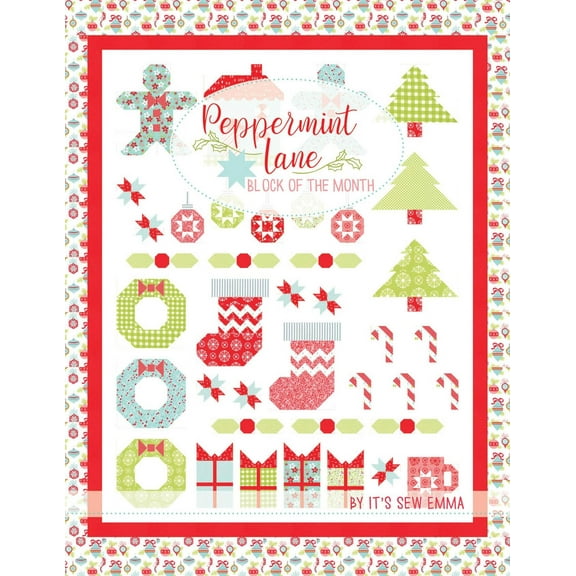 Peppermint Lane Quilt Pattern Book by Kimberly Jolly for It's Sew Emma - Dings  Dents