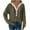 Army Green, variant on Hooded Sweatshirts for Women Fall Winter Long Puffy Sleeve Drawstring Button Down V-Neck Lightweight Pullover Hoodie Blouse Solid Color Casual Loose Hooded Outwear
