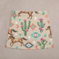thumbnail image 5 of Southwest Horses Cacti Geometric Pattern Women's High Waist Skirt Stretchy Casual Mini Skirt, 5 of 8