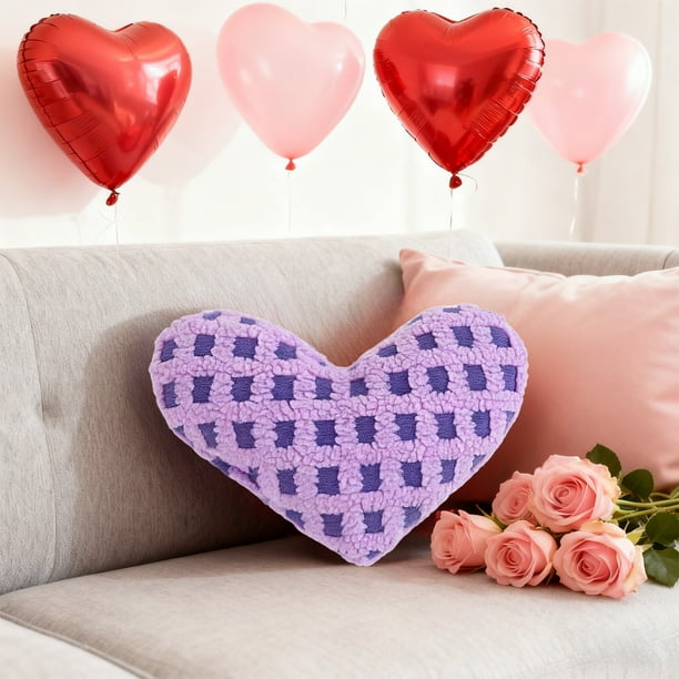 Cojín con forma de corazón | Cojín decorativo para sofá y cama | Decoración para el Día de San Valentín