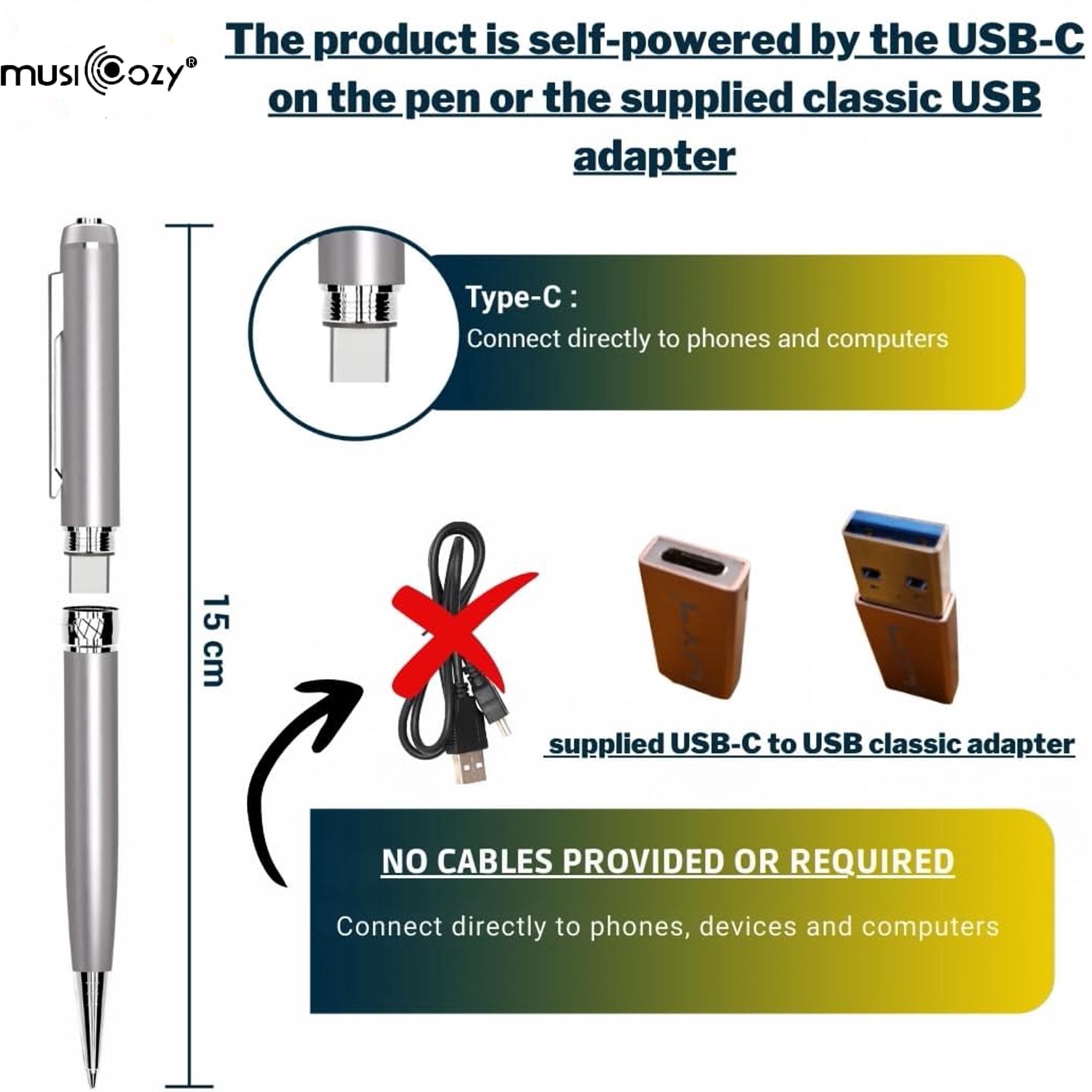 64GB Digital Voice Recorder Pen-Mini Audio Recording Device for Meetings-Portable Dictaphone Microphone,Professional Audio Recorder for Lecture/Meeting/Course,Audio Recorder Transfer File to Computer