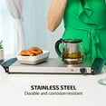 thumbnail image 4 of OVENTE Electric Warming Tray with Adjustable Temperature Control, Compact Food Warmer & Server for Buffets, Parties, Events, and Dinners, Cool-Touch Handles, Stainless Steel, Silver FW170S, 4 of 9