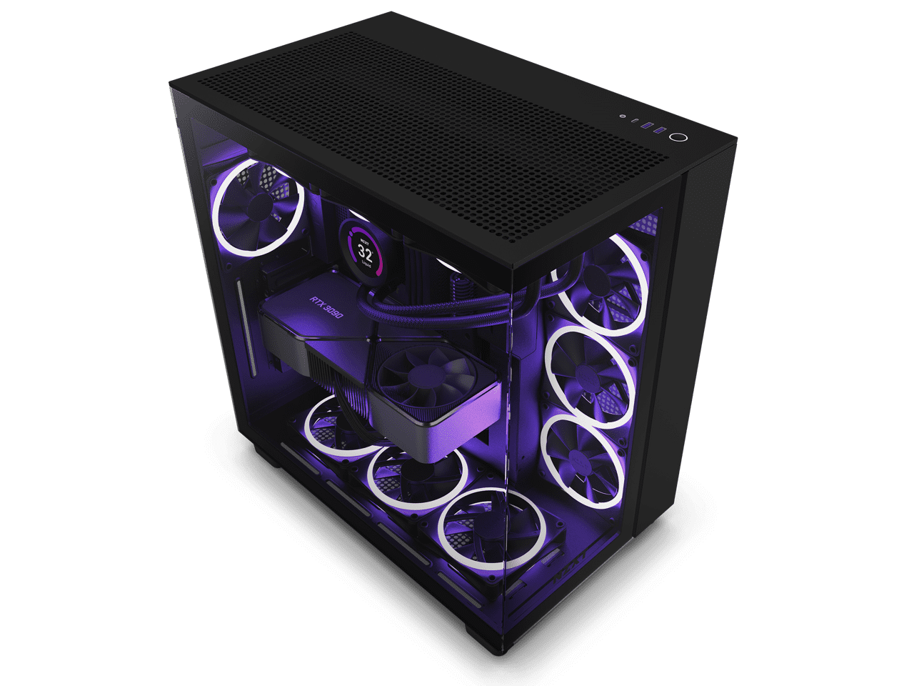 NZXT H9 Flow All Black CM-H91FB-01 - Dual-Chamber Mid-Tower PC