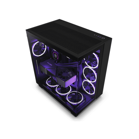 NZXT H9 Flow 2層構造ミドルタワーPCケース Black CM-H91FB-01 CS8576
