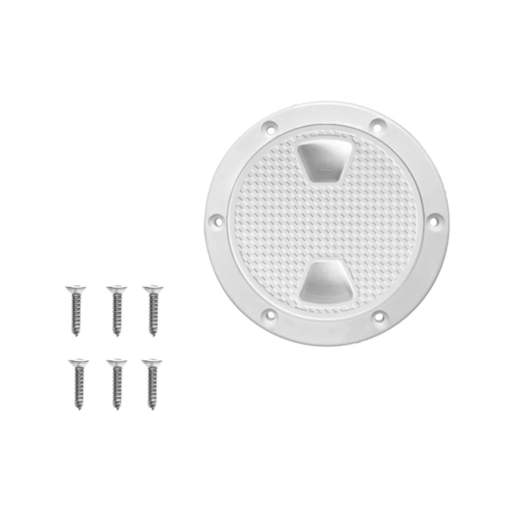 8" Inch Hatch Cover Deck Plate Kit for Marine Boat ABS construction white 