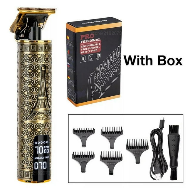 Nouvelle Tondeuse Professionnelle Rechargeable à 3 Vitesses Rasoir pour Hommes Tondeuse à Barbe bronze