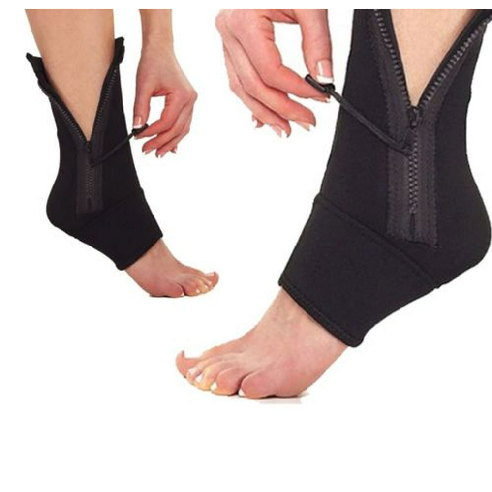1pcs Ankle Compression Zippered Sleeve Arch Heel Pain Relief Support