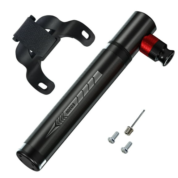 130 PSI Mini Bike Pump with Bracket & Needle, Mountain Road Bicycle Bike Tire Pump Portable, High Pressure Hand Air Pump for Bike Balls Tires Valve, Small Frame Cycle Pump Inflator