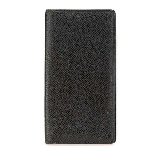 Pre-Owned Louis Vuitton Taiga Portefeuille Yulong Long Wallet M30541 Noir Black Leather Men's...