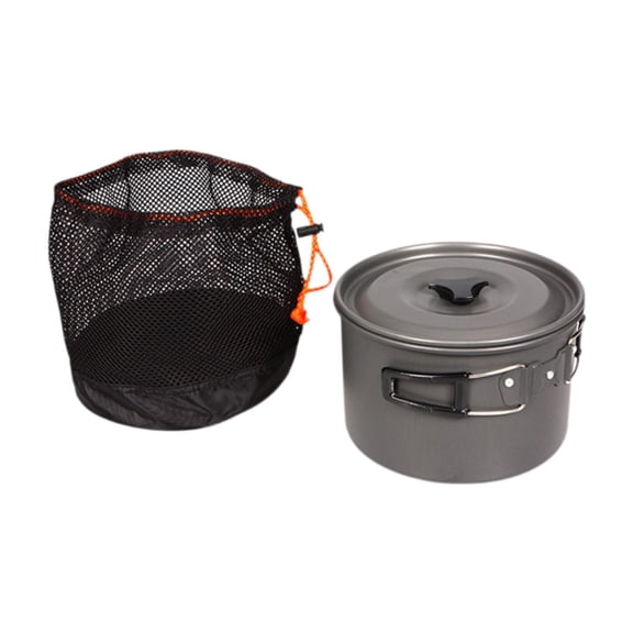 MAGIDEAL Camping Pot Solo Cooking Gear High Capacity Household Outdoor Camping Cookware Large Single Pot for Picnic Outdoor Survival