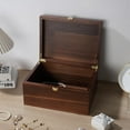 thumbnail image 4 of Large Wooden Keepsake Box - Acacia Wood Storage Box Decorative with Lid for Home Office Gift, 12.5 Inch Brown, 4 of 6