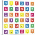 thumbnail image 1 of ARTCANVAS Kids Colorful Animal Square Full Alphabet Canvas Art Print - Size: 18" x 18" (0.75" Deep), 1 of 9