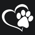 thumbnail image 2 of Linda Pata De Perro De Dibujos Animados Con Corazón De Melocotón Pegatina De Coche Animal Perro Gato Amor Mascota Coche Calcomanía, 2 of 3