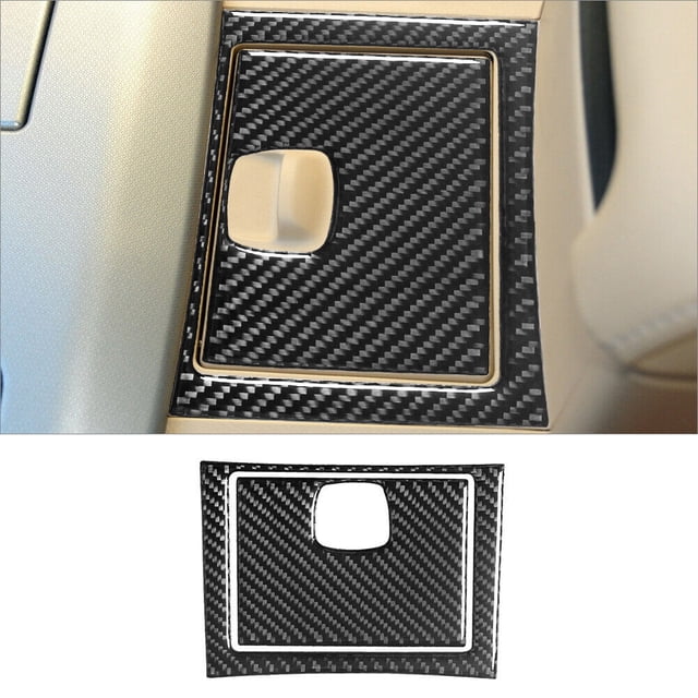 Real Bright Soft Car Interior Carbon Fiber Sticker Decoration2Pcs Carbon Fiber Interior Floor Console Storage Cover For Toyota CamryAuto Car Protection Interior Accessories