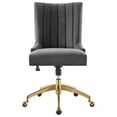 thumbnail image 6 of Regent Tufted Vegan Leather Office Chair Black White, 6 of 10