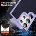 thumbnail image 3 of Designed for Samsung Galaxy S23 Ultra Case 2 in 1 Gift Militay Grade Drop Protective Rugged Heavy Duty Cover Shockproof Case for Galaxy S23 Ultra Phone Case for women men boy girl (Purple+Blue), 3 of 9
