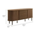 thumbnail image 3 of Harlan 67" Fluted Oval Sideboard Cabinet in Walnut, 3 of 9