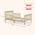 thumbnail image 2 of Dream on Me Finn Toddler Bed, Vintage White Oak, Greenguard Gold Certified, 2 of 6