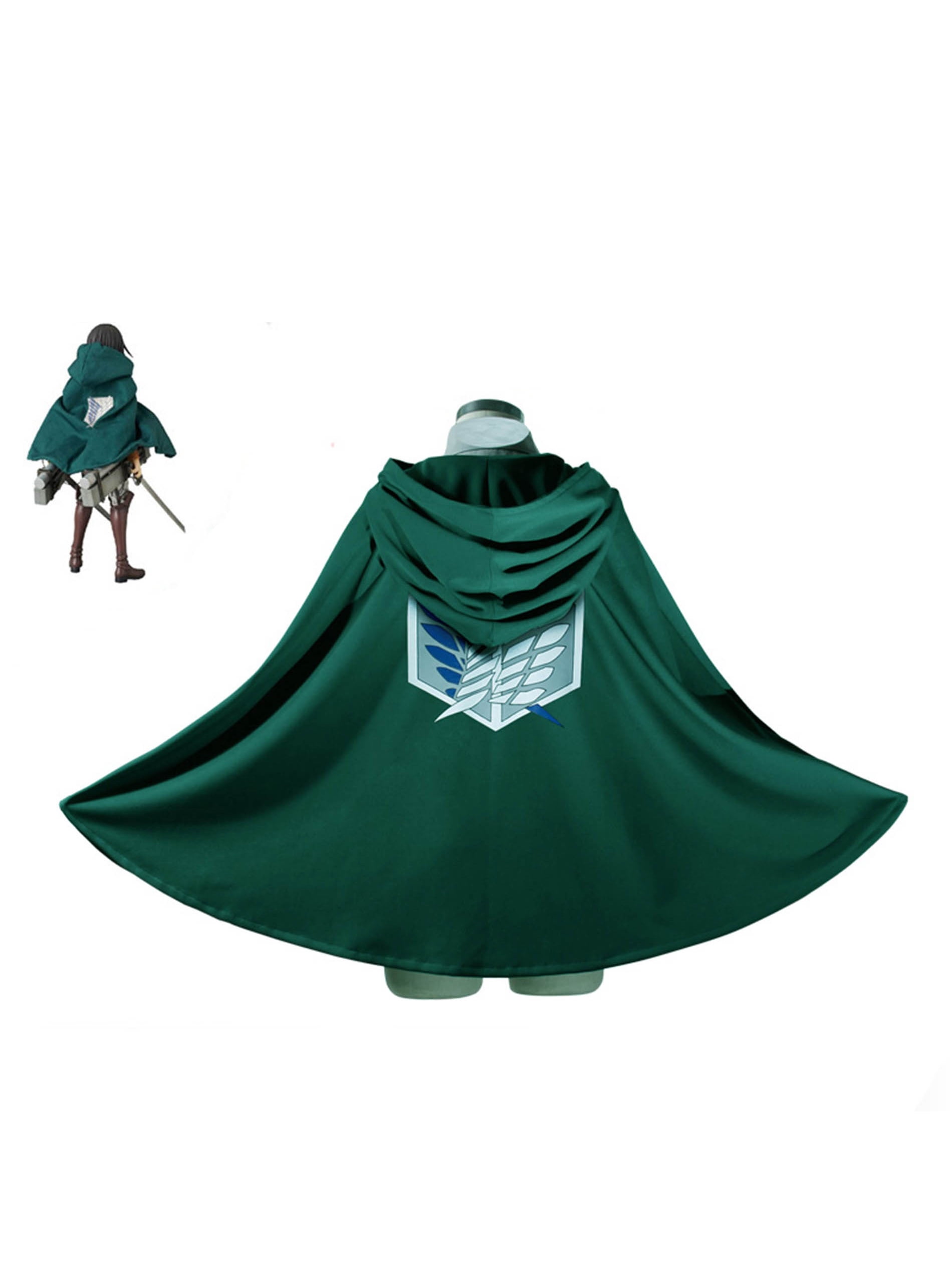 Attack On Titan Cloak Cape Cosplay Costume Top Cardigan Green