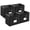 Black, variant on 4 Pack Hanging File Box for Letter Size Documents, File Storage Organizer with Plastic Rails and Reinforced Cardboard, Collapsible Filing Box