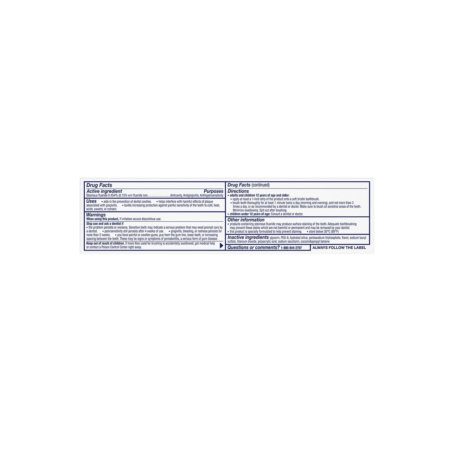 Sensodyne Complete Protection Sensitivity Toothpaste with Cavity & Gingivitis Protection Extra Fresh 3.4 oz (Pack of 4)