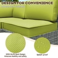 thumbnail image 4 of Yalissey Outdoor Replacement Cushions for Patio Furniture,Water-Resistant Sofa Cushions for Rattan Wicker Sectional Patio Conversation Sets,14-Piece Outdoor Couch Cushions Patio Sofa,Grass Green, 4 of 7