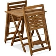 thumbnail image 2 of Tioman Outdoor Hardwood 3 Piece Bistro Set in Teak Oil, 2 of 5