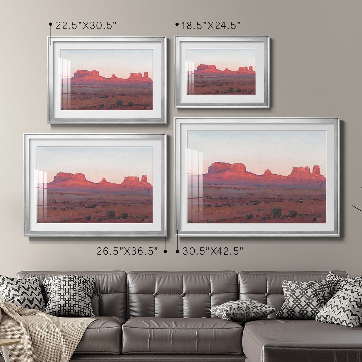 Red Rocks at Dusk II Premium Framed Print - Ready to Hang