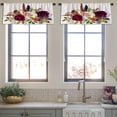 thumbnail image 3 of LALILO Kitchen Curtain Valance Beautiful Floral With Pink Rod Pocket Window Curtain 52"x 18" Set of 2, 3 of 5