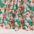 thumbnail image 3 of LIaqionyy Girl's Puff Short Sleeve Dress Kids Floral Casual Sundress Smocked Tiered Ruffle A Line Dresses 3-16 Years, 3 of 5