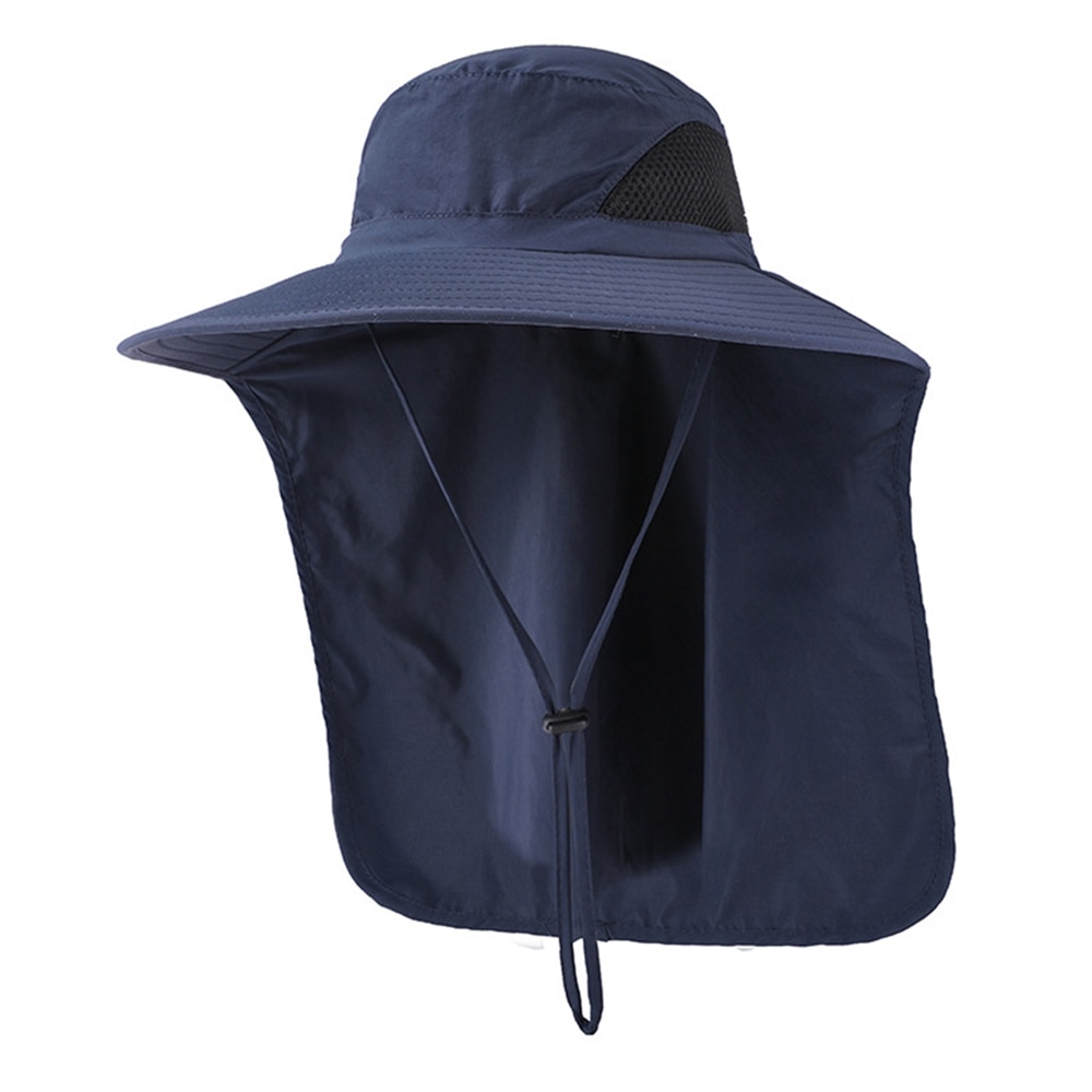 MEROTABLE Unisex Summer Sun Hat Men Women Cotton Boonie Hat with Neck Flap Outdoor  UV Protection Large Wide Brim Hiking Bucket Hat