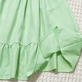 thumbnail image 3 of KPOPLK Toddler Girl Summer Dress Tie Strap Sleeveless Boho Sundress Beach Dresses for Baby Girls 12M-6Y(8-9 Years,Green), 3 of 4