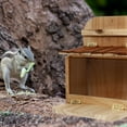 thumbnail image 4 of EeaseMX Comedero para ardillas, mesa de picnic de madera, soporte para almacenar alimentos, comedero para mascotas en el patio trasero, 4 of 7
