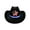 Black-BK, variant on karymi Red White Blue Western Cowboy Hat with Star Ribbon 15.4x11.4x5.1 Inch for 4th of July Independence Day Patriotic Party Costume Accessory Apartment Decor