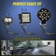 thumbnail image 4 of - Soporte de luz de zanja para caana, bisagras de capó, kit de soporte para iluminación auxiliar de trabajo en cápsulas LED todoterreno en 1999-2006 Chevrolet Silverado Tahoe Suburban GMC, 4 of 5