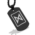 thumbnail image 1 of Stainless Steel Elder Futhark Degaz Rune Dog Tag Pendant Necklace, 1 of 3