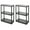 Black, variant on XilhXLy 4 Shelf Fixed Height Solid Light Duty Storage Unit 12 x 24 x for Home, Garage, Basement, & Laundry, White (3 Pack)