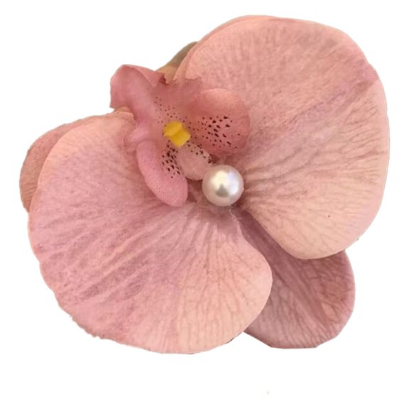 CXHEGBEJ Flower Hair Clips for Women Bohemian Butterfly Orchid Hairpin Artificial Phalaenopsis Hair Barrette for Vacation Holiday Bridal Hair Accessories Hot Pink