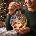 thumbnail image 6 of JHRGJIO Glowing Christmas Story Ornament, Light-Up Mini Holiday Scene Accent, Warm LED Light for Home Display Christmas Decorations Winter Decor Tabletop Decoration, 6 of 6