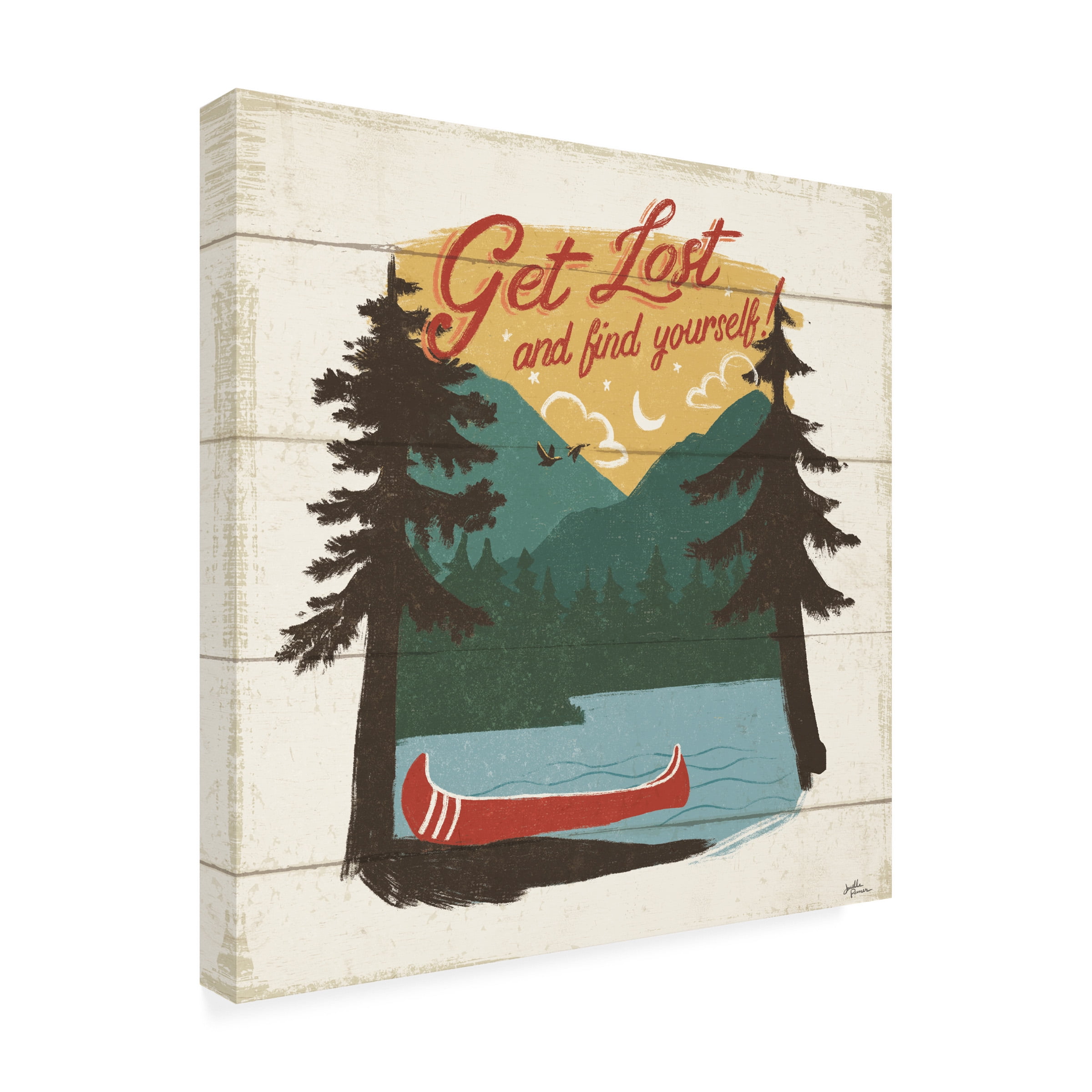 Janelle Penner 'Vintage Lake V' Canvas Art