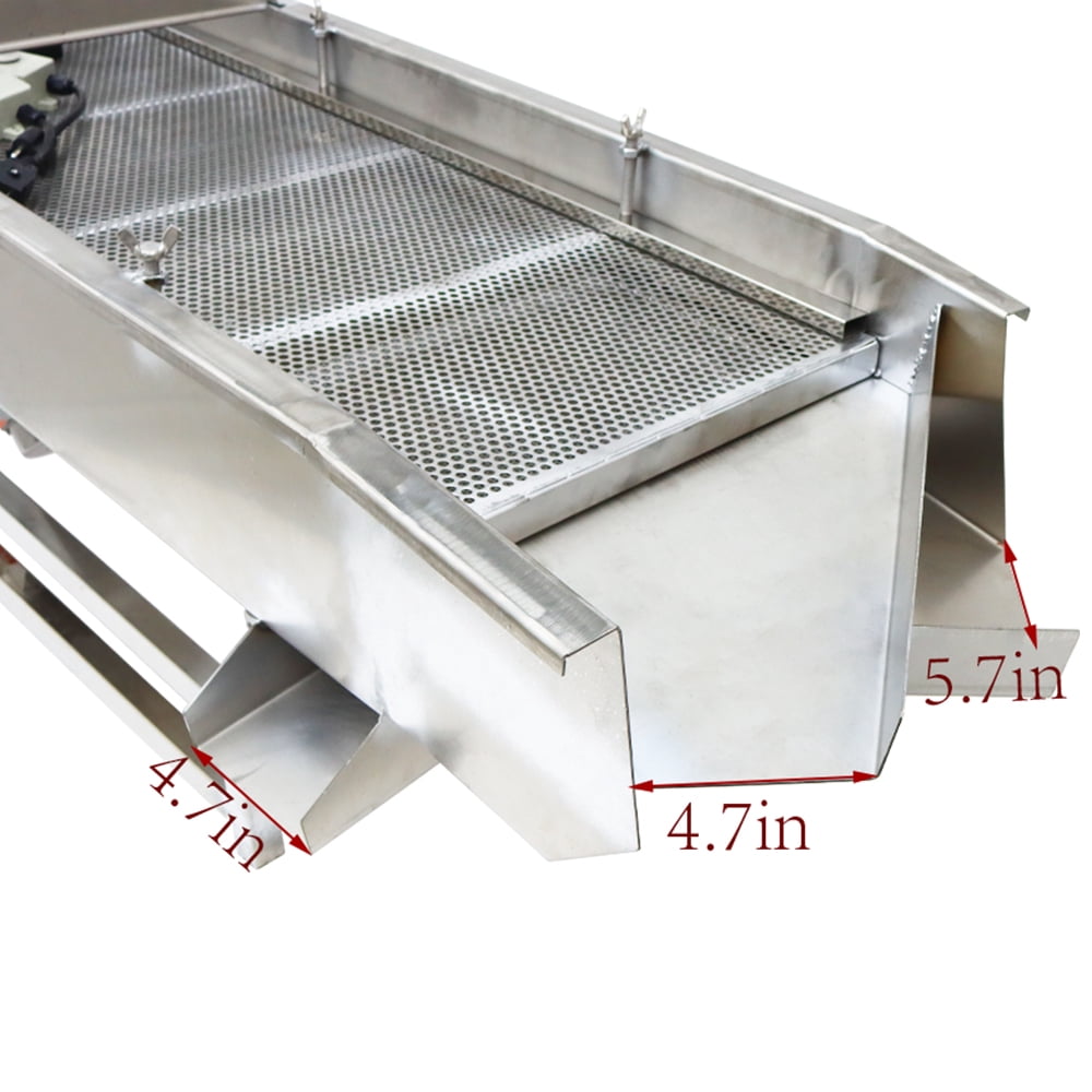 JG40-95 Stainless Steel Linear Vibrating Screen Electric Linear Sifter Machine with 6mm 7mm Meshs 110V
