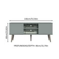 thumbnail image 3 of Madesa TV Stand Console with 2 Doors and 2 Shelves with Cable Management for 50, 55 Inch Media Storage Media Console Office Entertainment Center Wooden Television Cabinet - Grey, 3 of 6