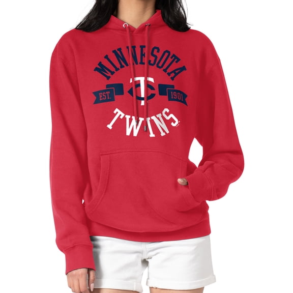 Women's G-III 4Her by Carl Banks Red Minnesota Twins City Graphic Pullover Hoodie