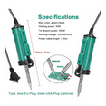 thumbnail image 3 of Succionador de soldadura, bomba desoldadora, 40 W de calentamiento rápido, 350 W de potencia, eliminación de estaño, absorbedor de estaño, succionador de estaño de doble propósito, enchufe, 3 of 7