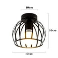 thumbnail image 5 of Sophisticated Semi Flush Mount Ceiling Light, Industrial Metal Cage for Enhanced Durability, Farmhouse Design Light Fixture, Easy Installation for Kitchen, Living Room, Black, 5 of 5