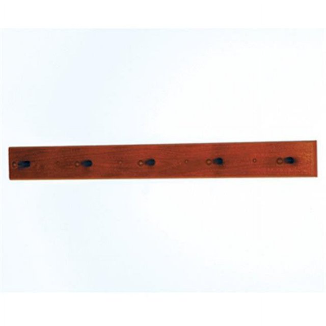 Wooden Mallet HCR-5WMH 5 Peg Coat Rack in Mahogany - Solid Oak