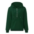 thumbnail image 4 of Women's Loose Color Half-zipper Hooded Raglan Long-sleeved Sweater Jacket Outfits Basic Fall Clothes Winter Clothing, 4 of 4
